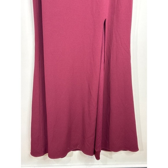 Betsy & Adams Asymmetrical Neckline Evening Gown Red Size 10 NWT - Picture 6 of 16